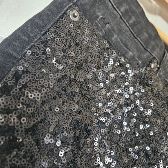 Aeropostale shorty sequin denim jeans shorts - Picture 4 of 8